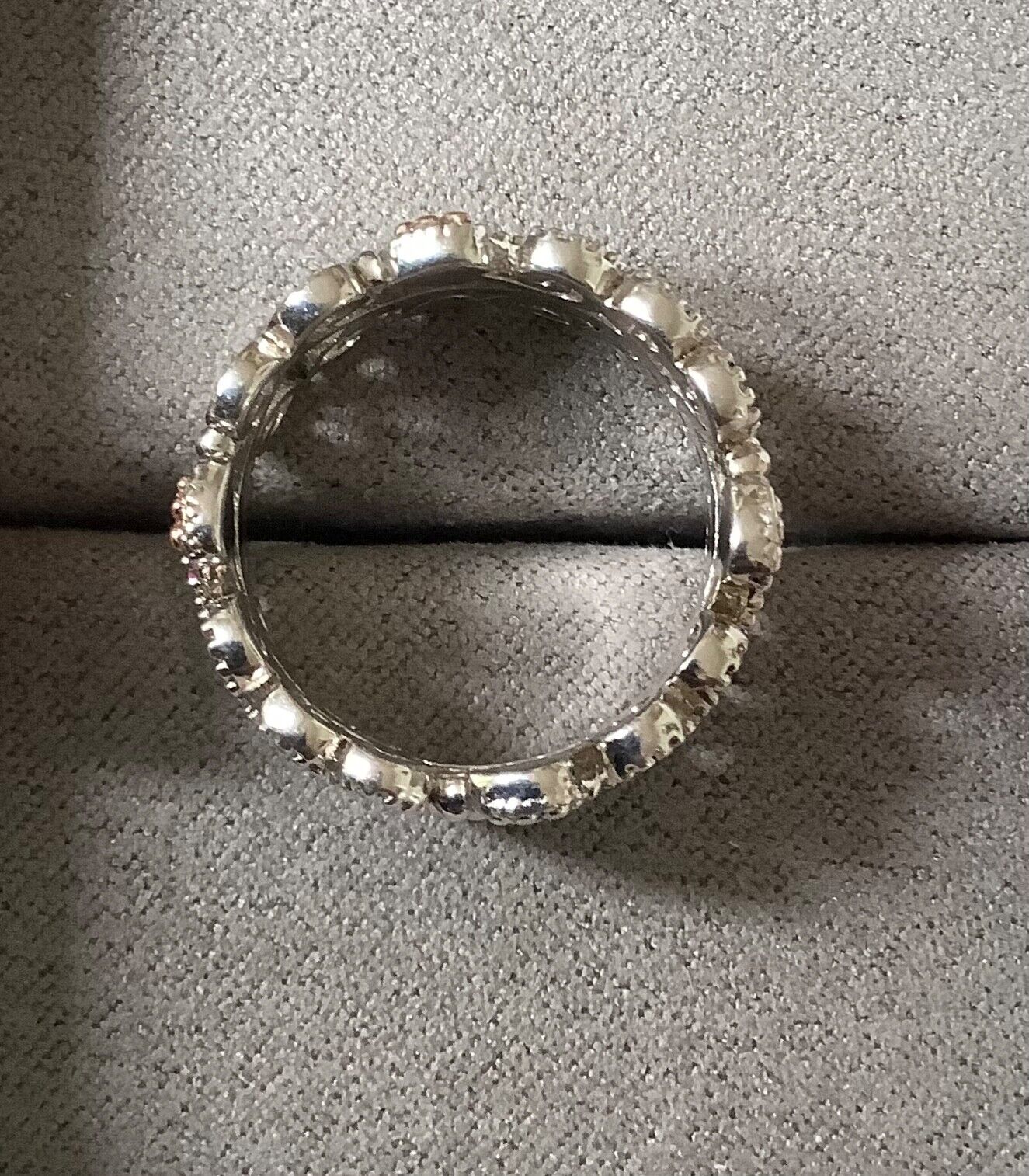 Clogau Kensington ring size L silver and rose gold