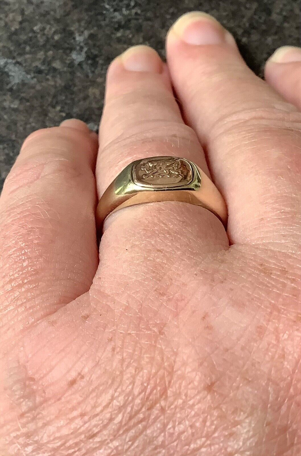 Clogau 9ct Dragon Signet ring S yellow & rose gold 5.65g Unisex gents RRP £620