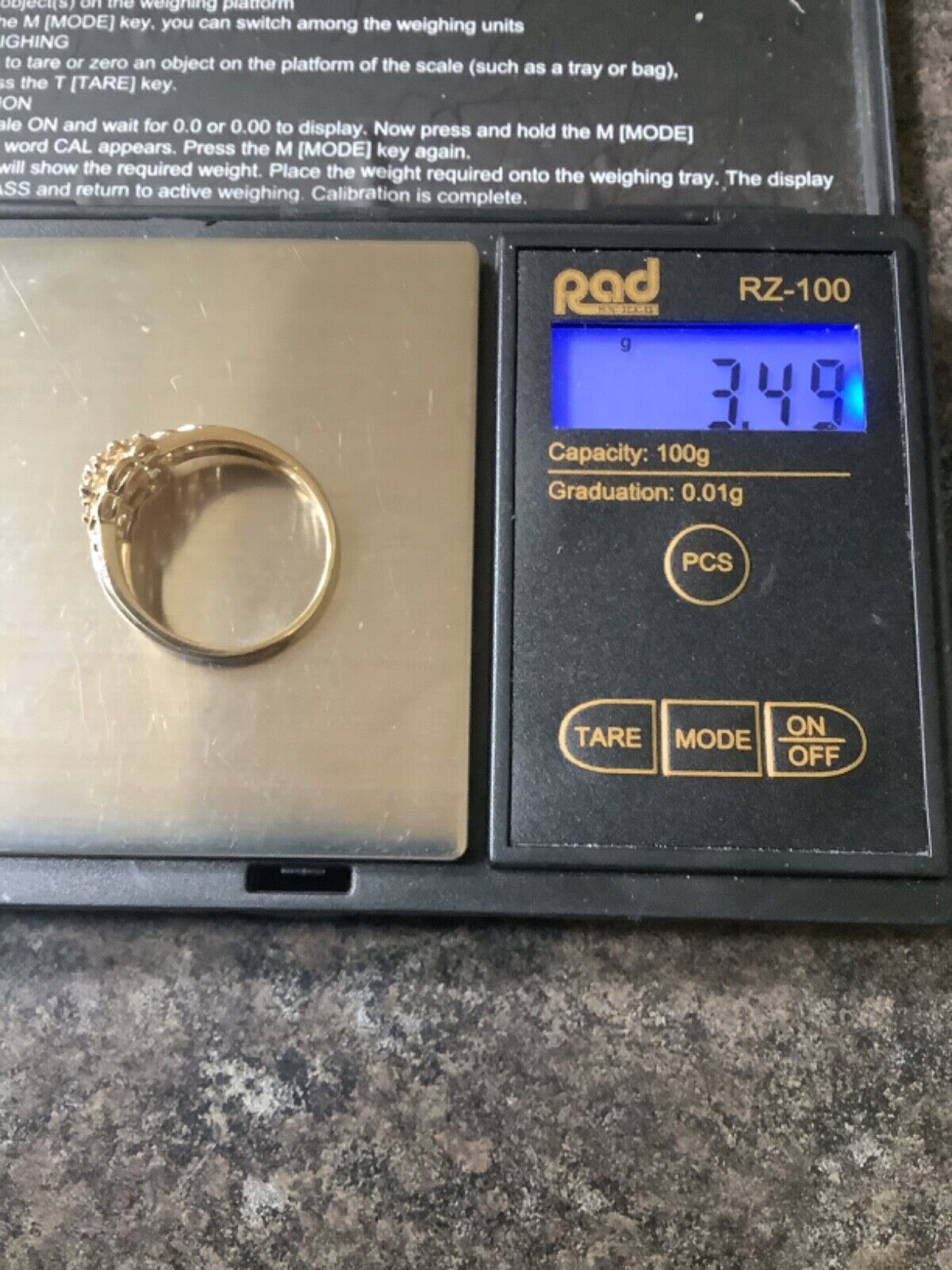 9ct white and champagne diamond cluster ring size S1/2 yellow gold