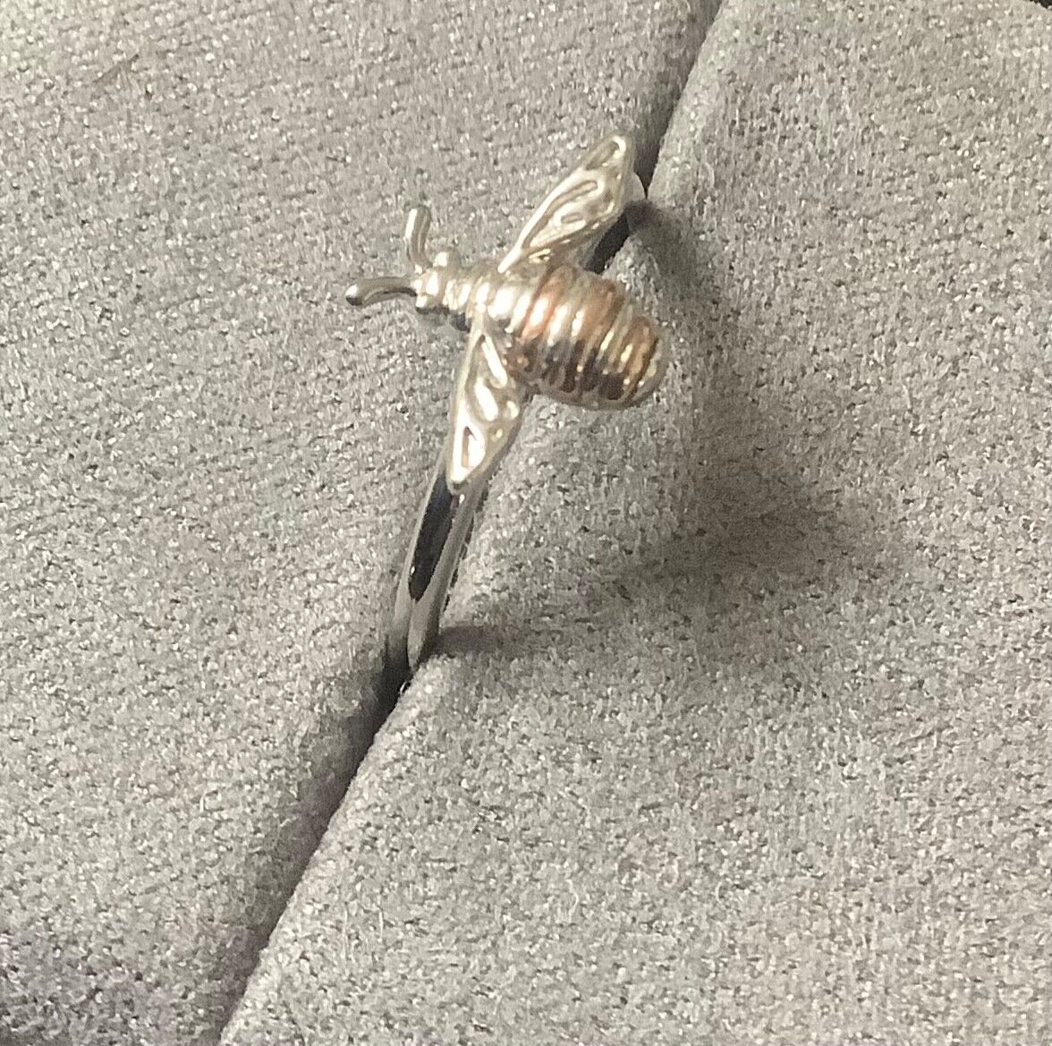 Clogau Honey Bee ring size M silver and rose gold