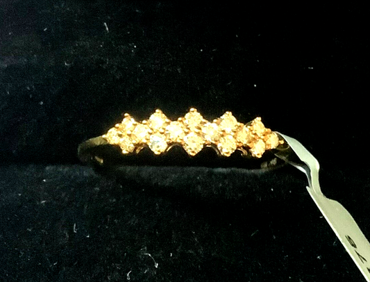 1/4ct Golden Ivory Diamonds 9ct ring size R1/2 yellow gold with certificate