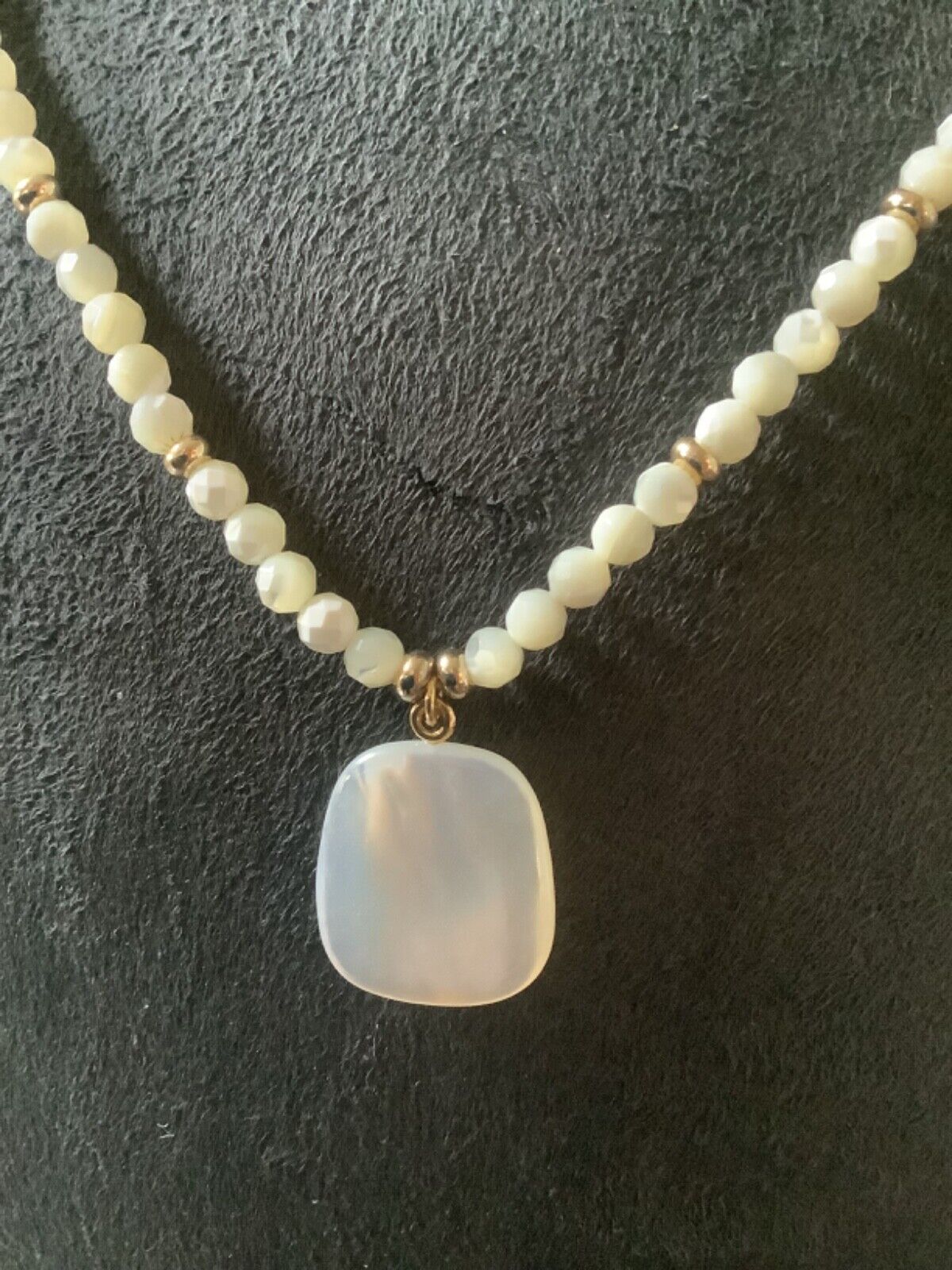 Lola Rose Mother of Pearl Brucie semi-precious gemstone adjustable necklace