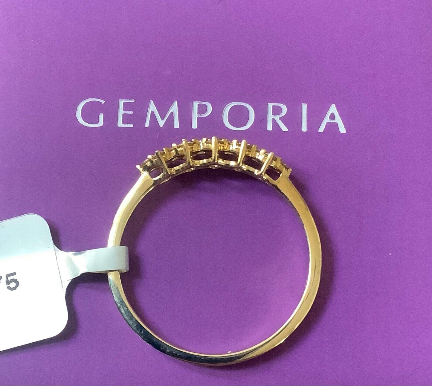1/4ct Golden Ivory Diamonds 9ct ring size R1/2 yellow gold with certificate