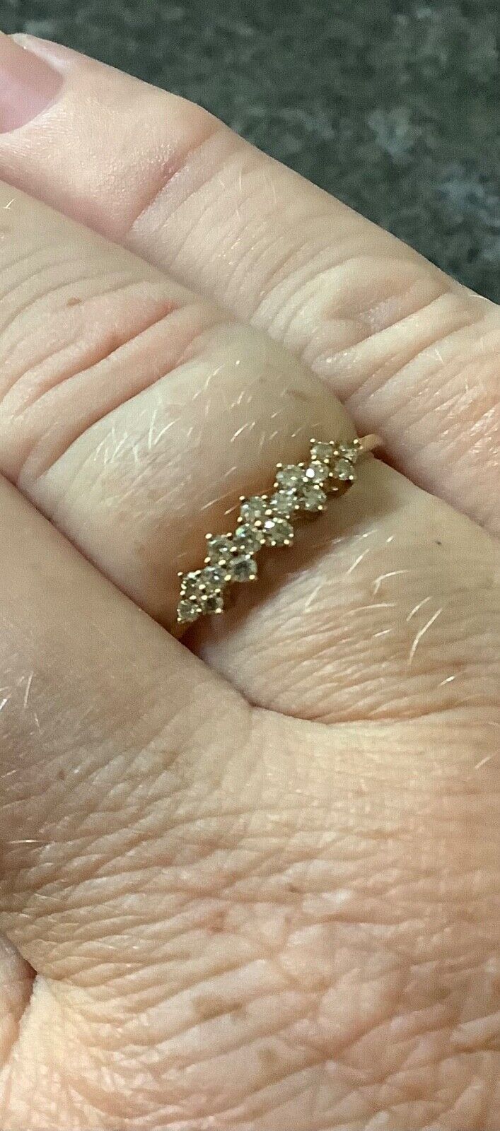 1/4ct Golden Ivory Diamonds 9ct ring size R1/2 yellow gold with certificate