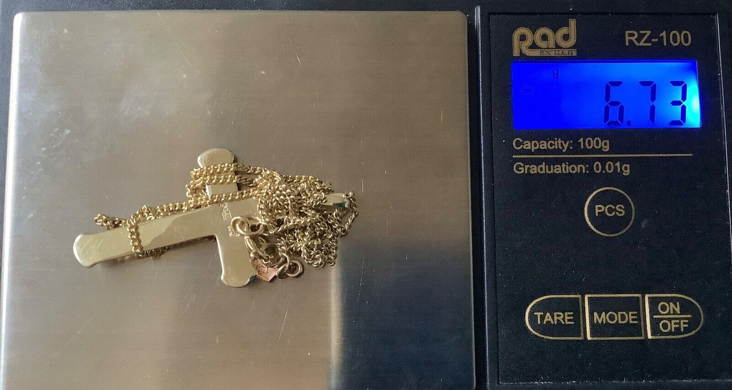 Clogau 9ct Tree of Life cross pendant necklace 18" yellow and rose gold