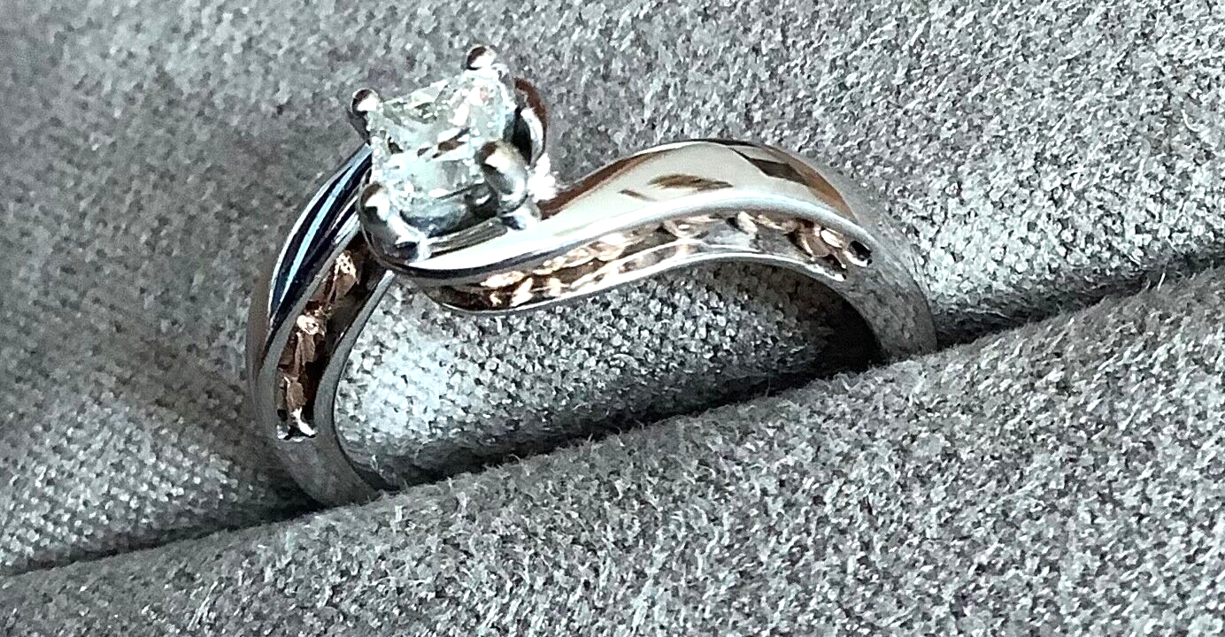 Clogau 9ct Diamond Fairy-Tale 0.31ct engagement ring K white rose gold RRP £1800