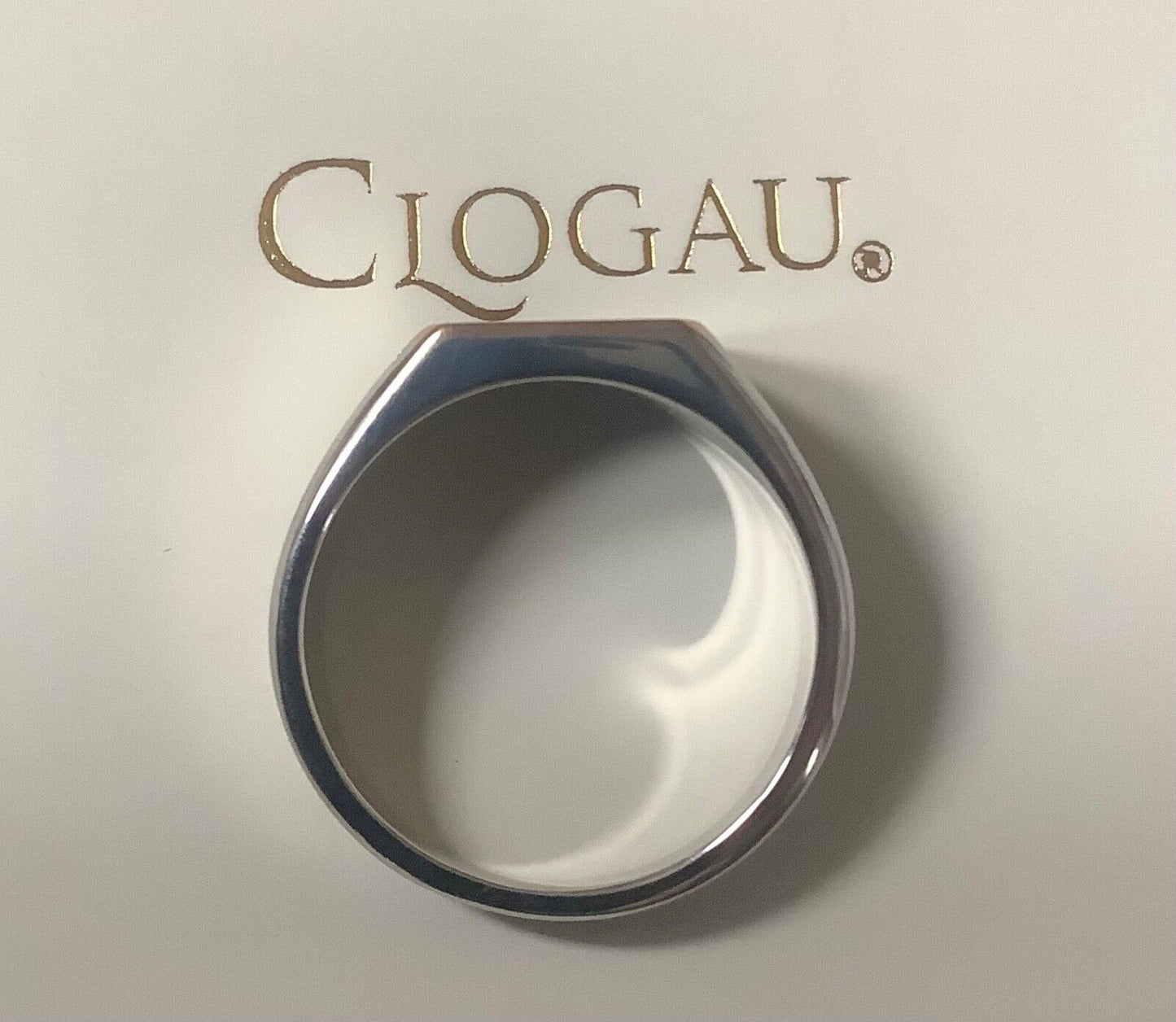 Clogau Black Onyx signet ring Unisex mens ladies Q silver & rose gold RRP £189