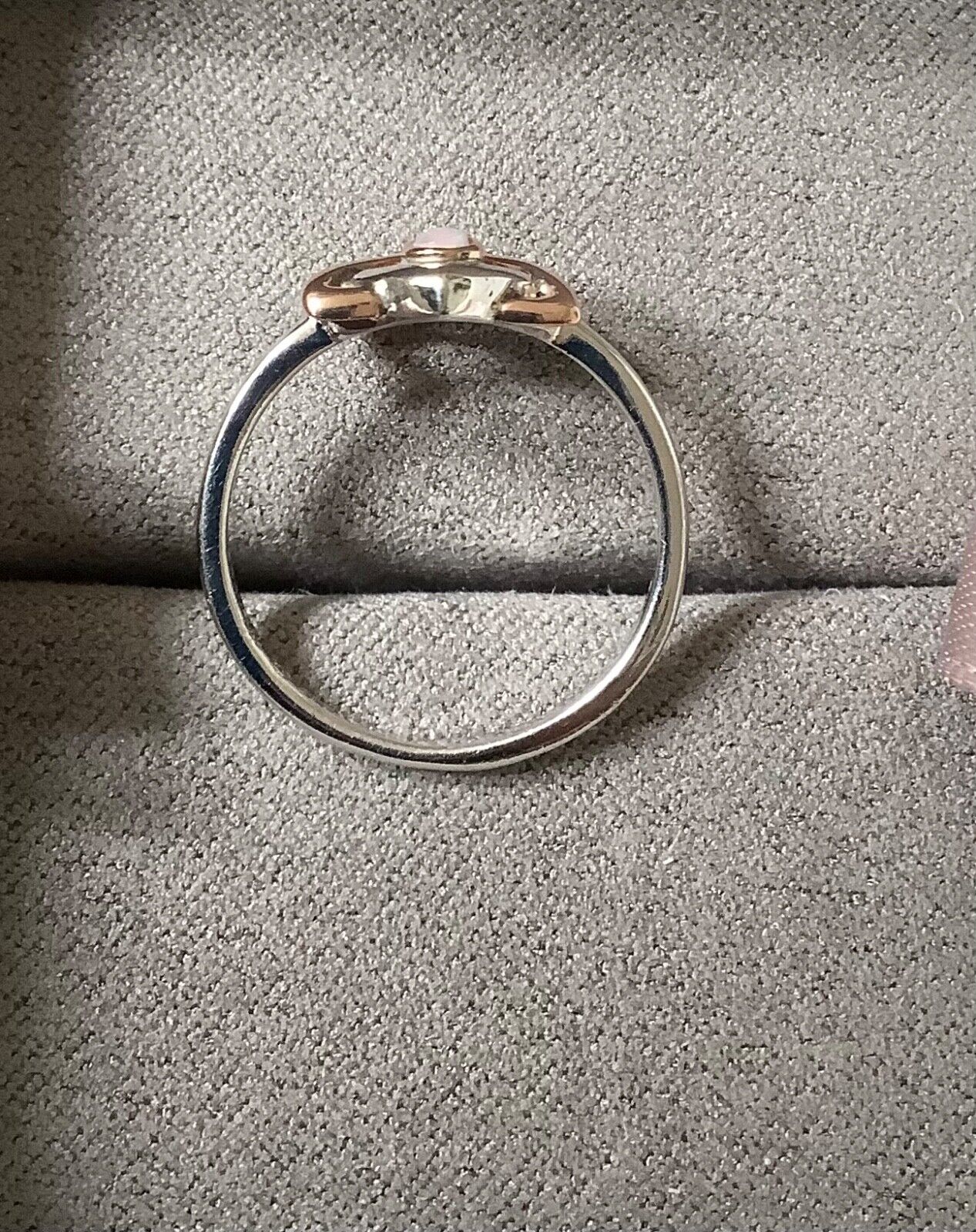 Clogau opal Dwynwen ring size M silver and rose gold