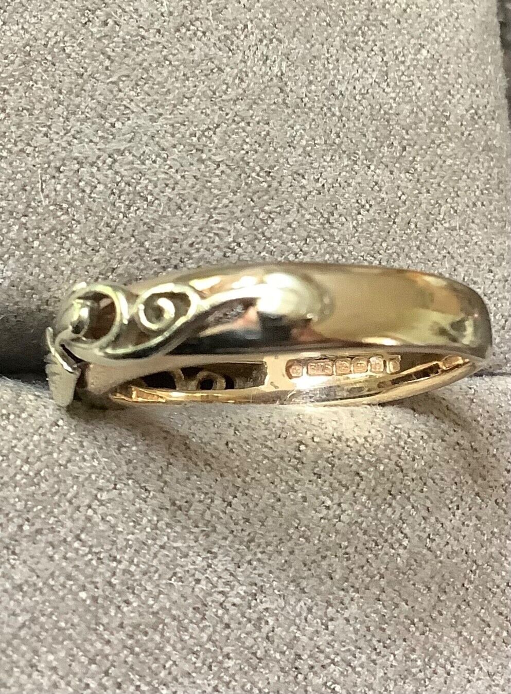 Clogau 9ct Tree of Life Moon white gold and yellow gold ring size O
