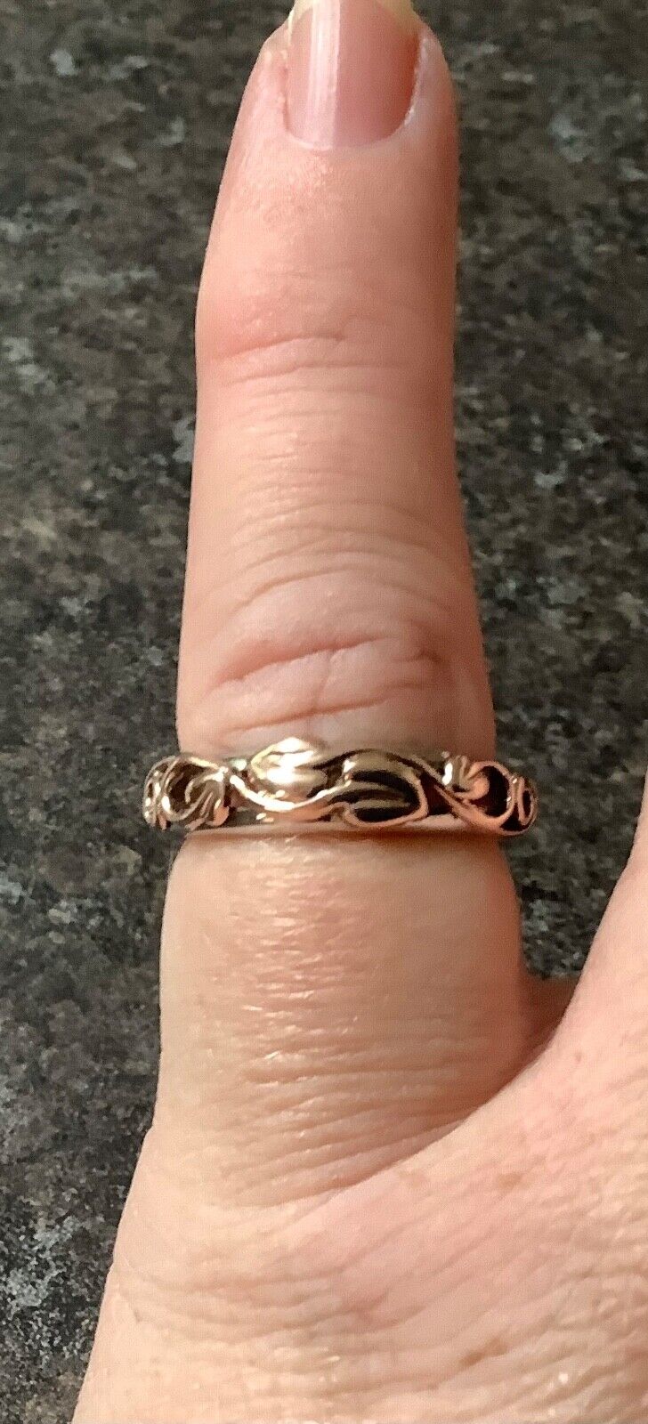 Clogau silver and rose gold foliage Tree of Life ring size M