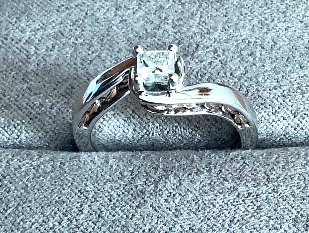 Clogau 9ct Diamond Fairy-Tale 0.31ct engagement ring K white rose gold RRP £1800
