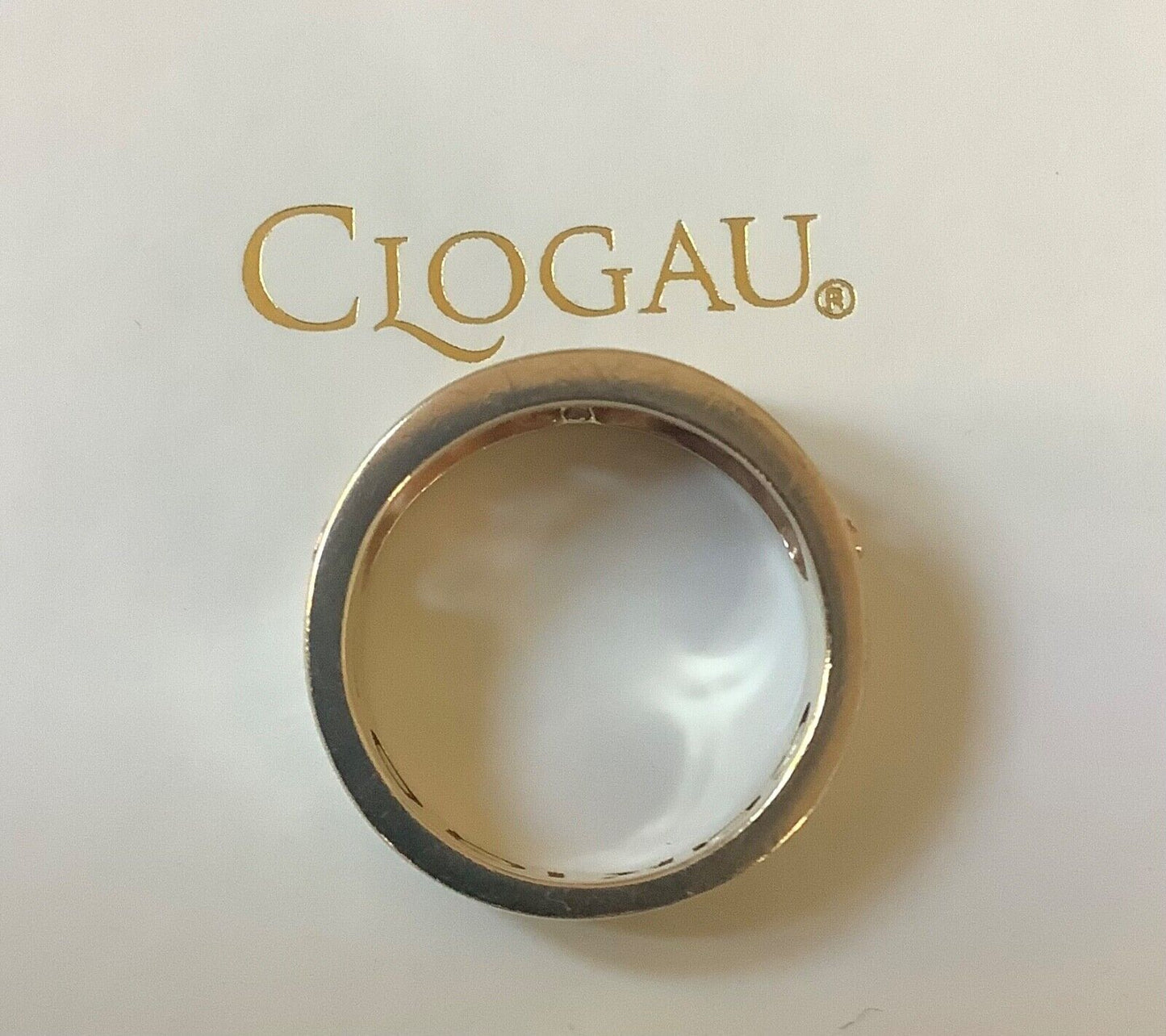 Clogau 9ct 5 diamond Cariad ring size O1/2 yellow and rose gold hallmarked