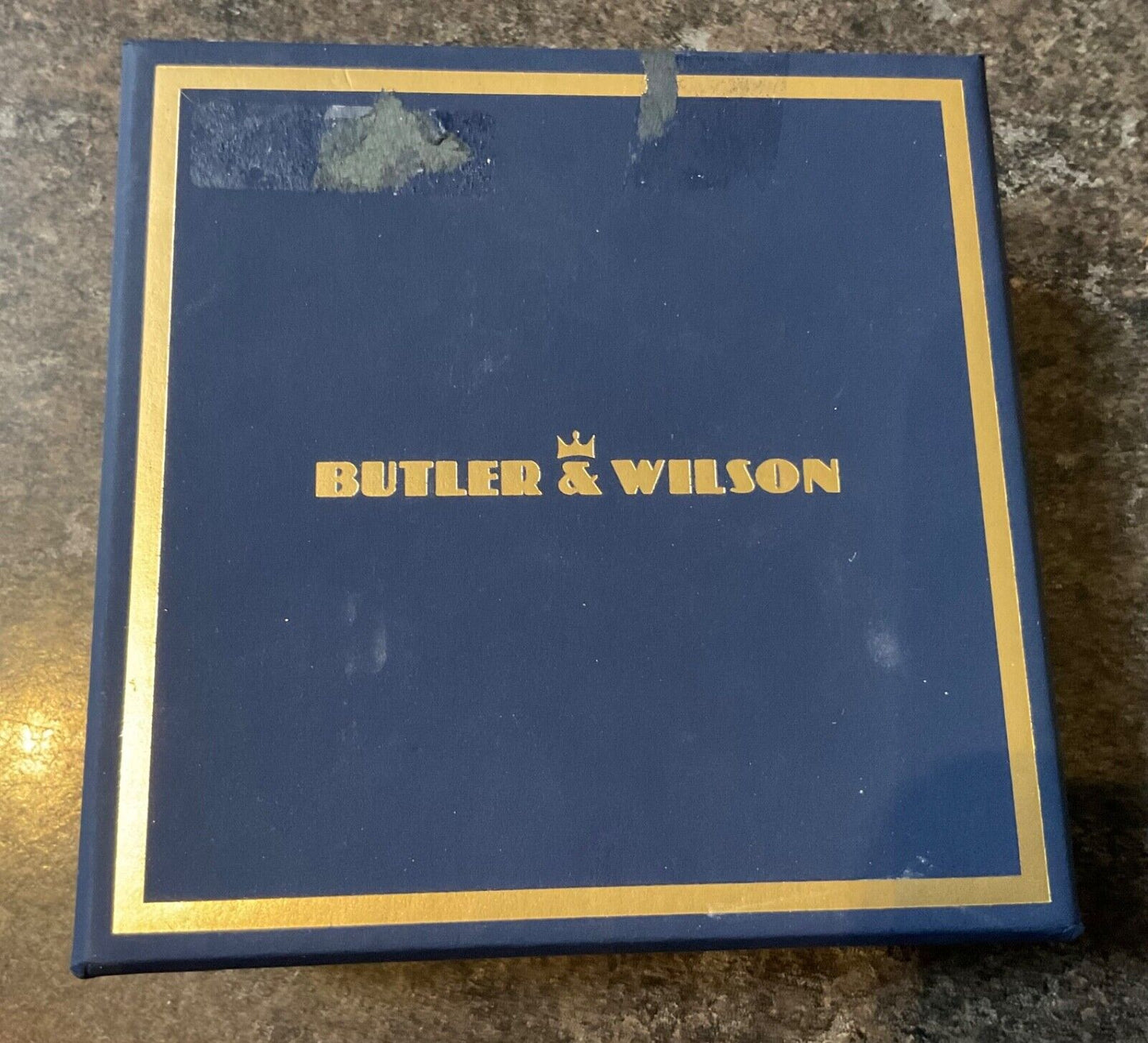Butler & Wilson lavender disc pendant with purple beads & crystals original box