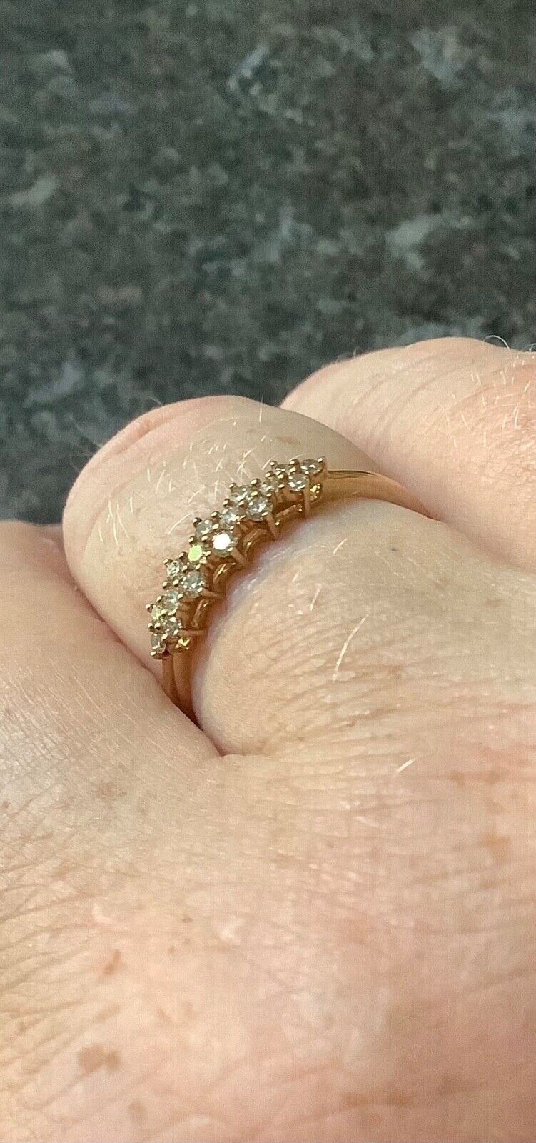 1/4ct Golden Ivory Diamonds 9ct ring size R1/2 yellow gold with certificate