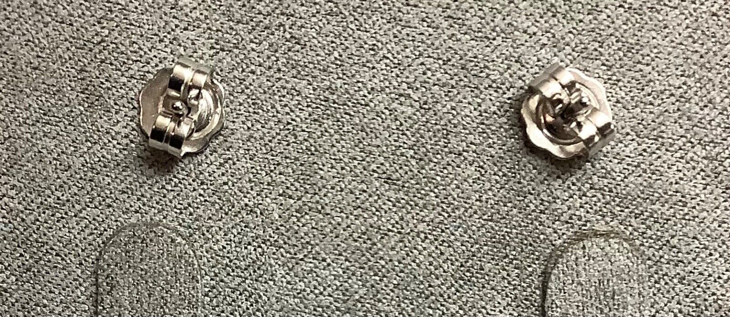 Clogau green jasper Ivy Leaves white topaz earrings silver rose gold RRP £330