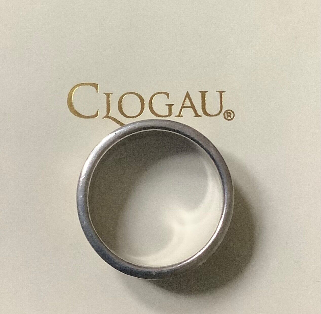 Clogau Tree of Life wide band ring size R silver and rose gold