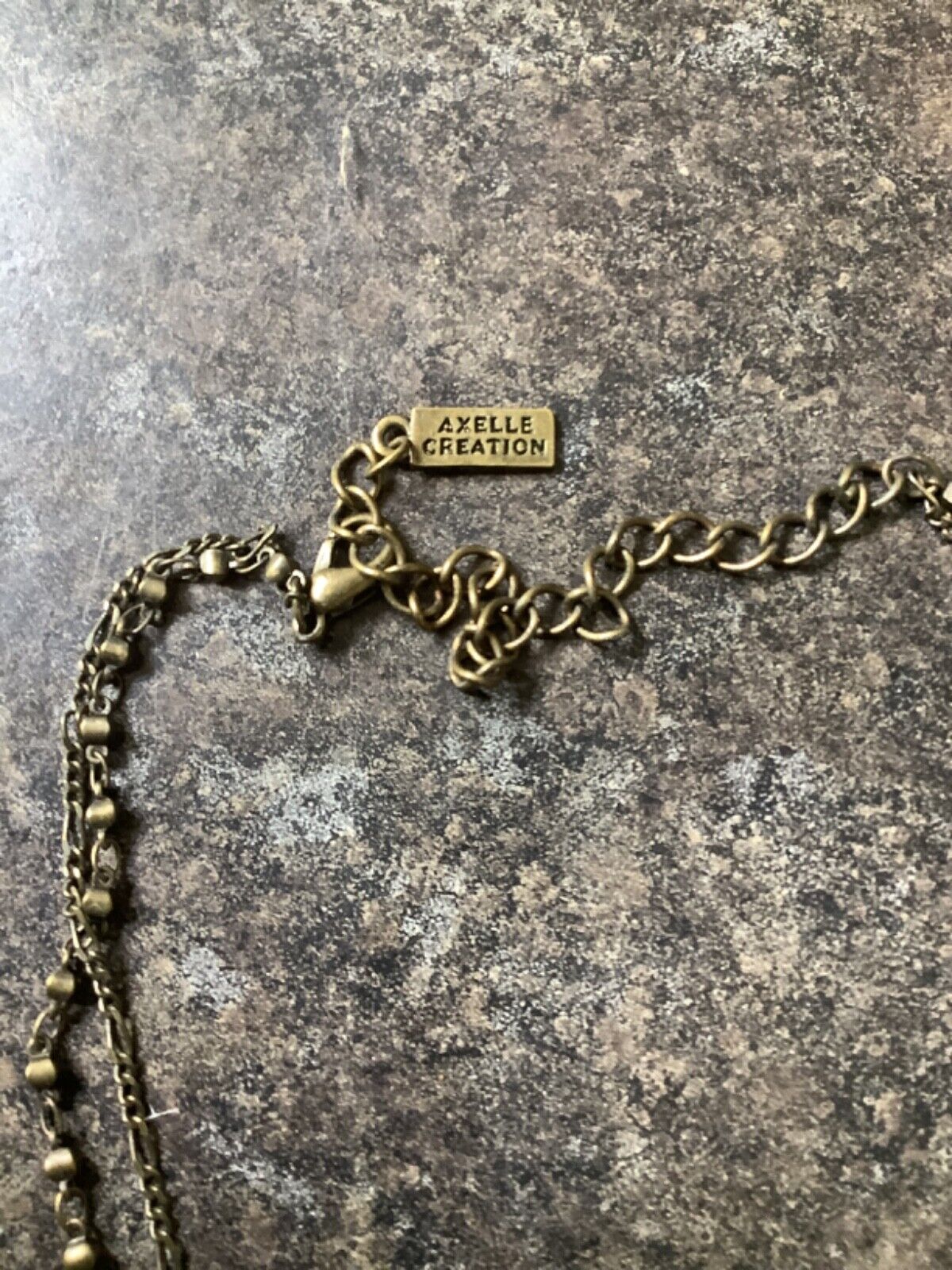 Axelle creation vintage enamel and crystal bronze tone