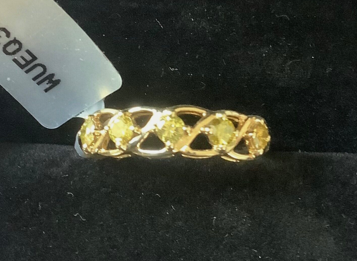 9ct Yellow 1/2ct Diamond open work ring size R1/2 yellow gold with certificate