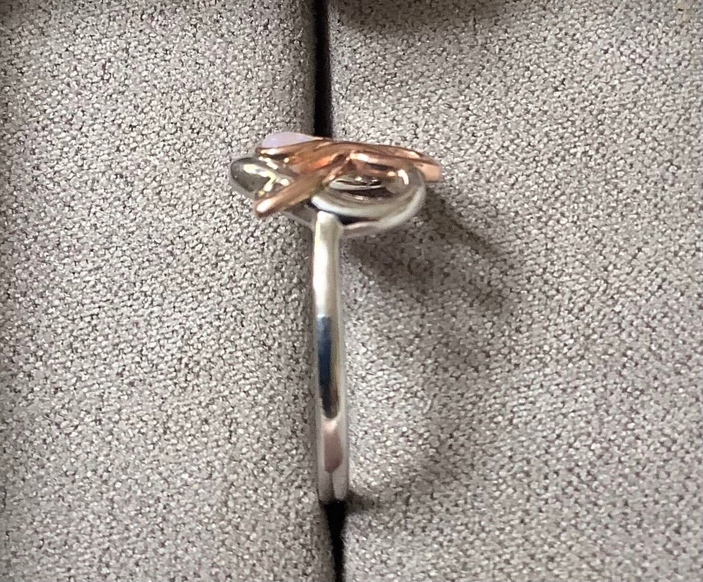Clogau opal Dwynwen ring size M silver and rose gold