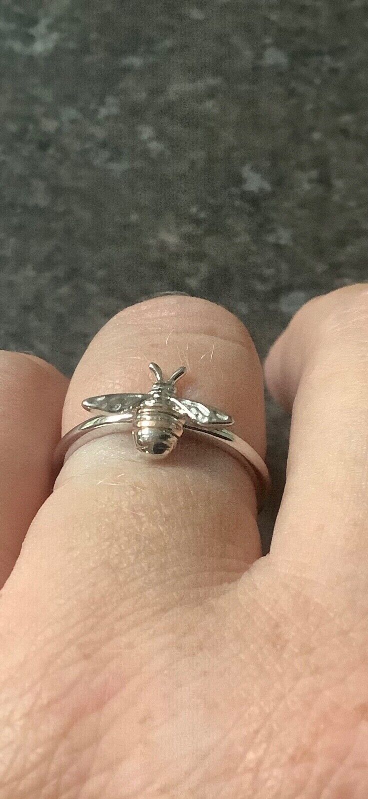 Clogau Honey Bee ring size P silver and rose gold