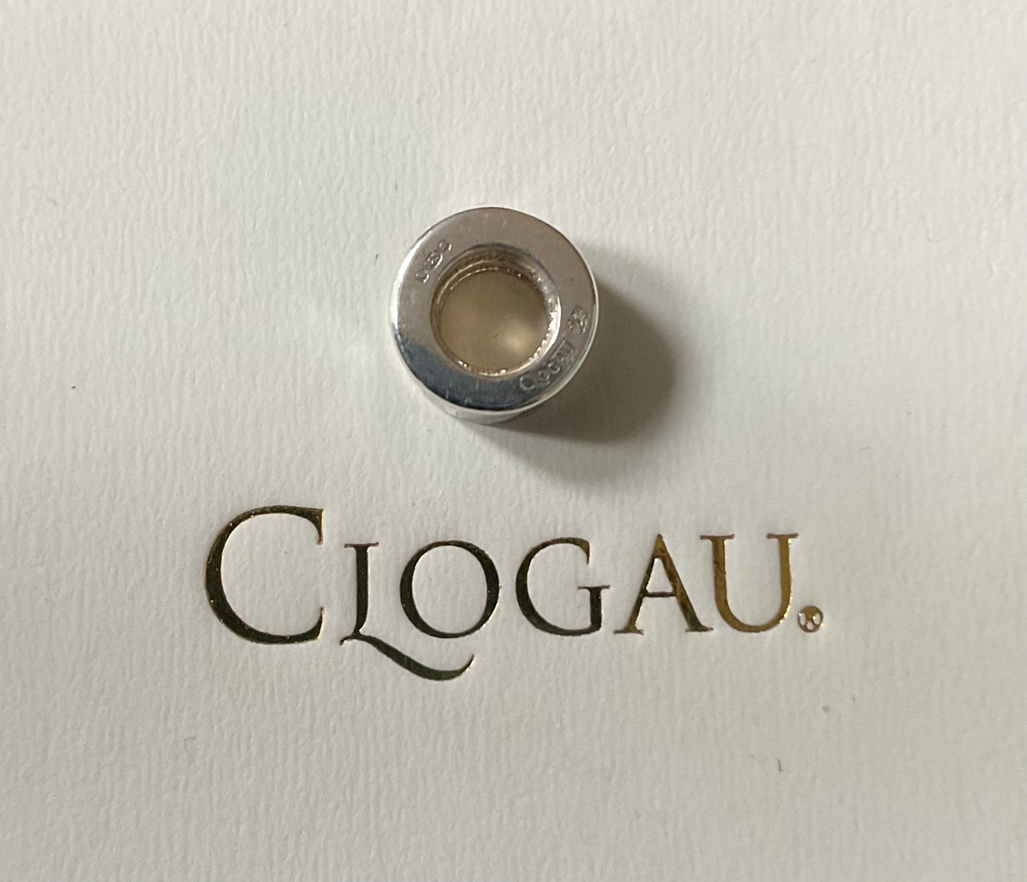 Rare Clogau Black enamel Roman Numerals milestones barrel pendant charm in silver and rose gold