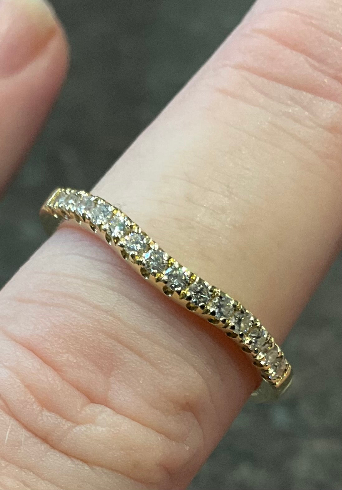 Clogau 18ct Diamond Love Devine yellow gold wedding ring size R1/2-S RRP £1580 in Clogau box