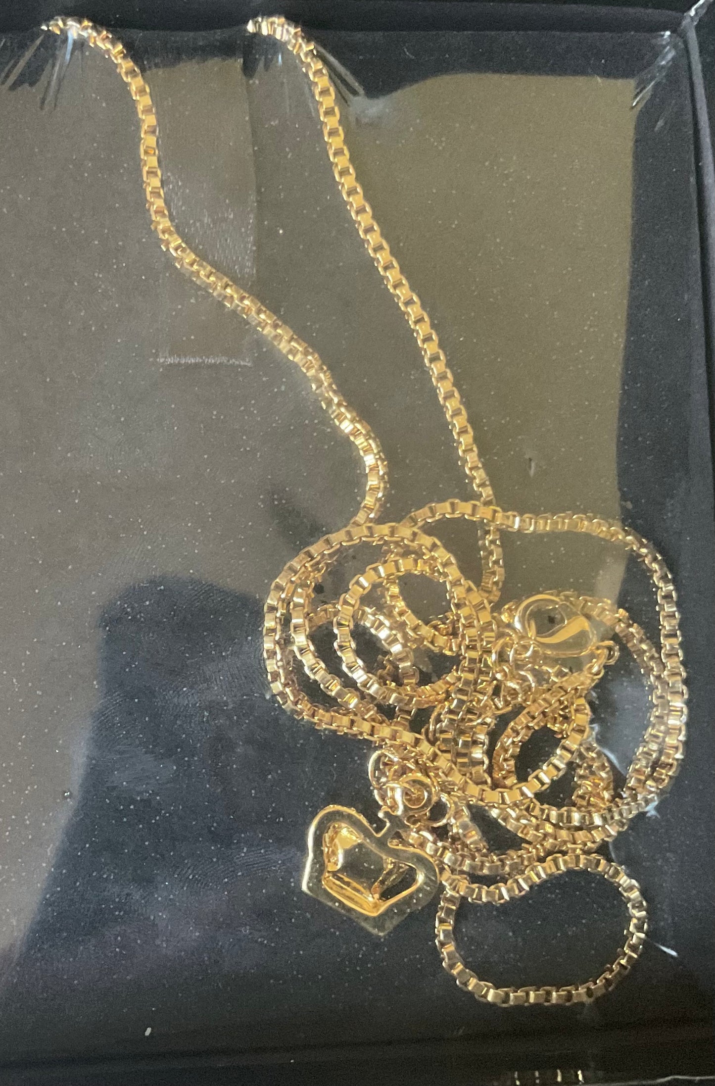 Butler and Wilson gold tone crystal butterfly necklace aurora borealis sealed in original box