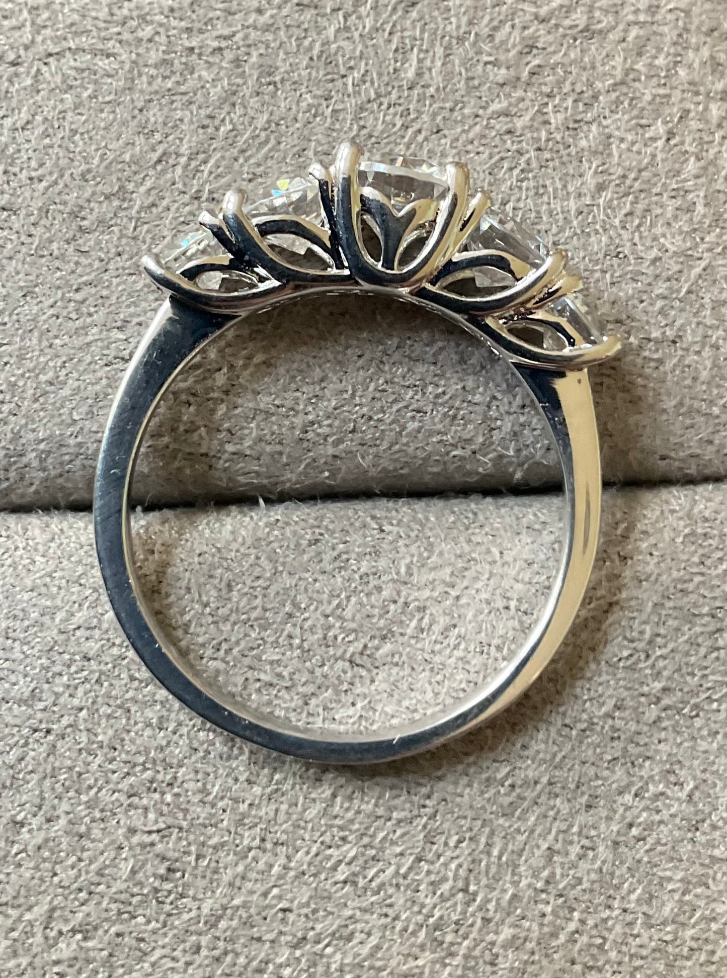 925 Michelle Mone CZ 5 stone ring size P