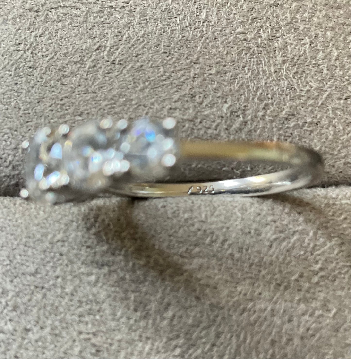 925 Michelle Mone CZ 5 stone ring size P