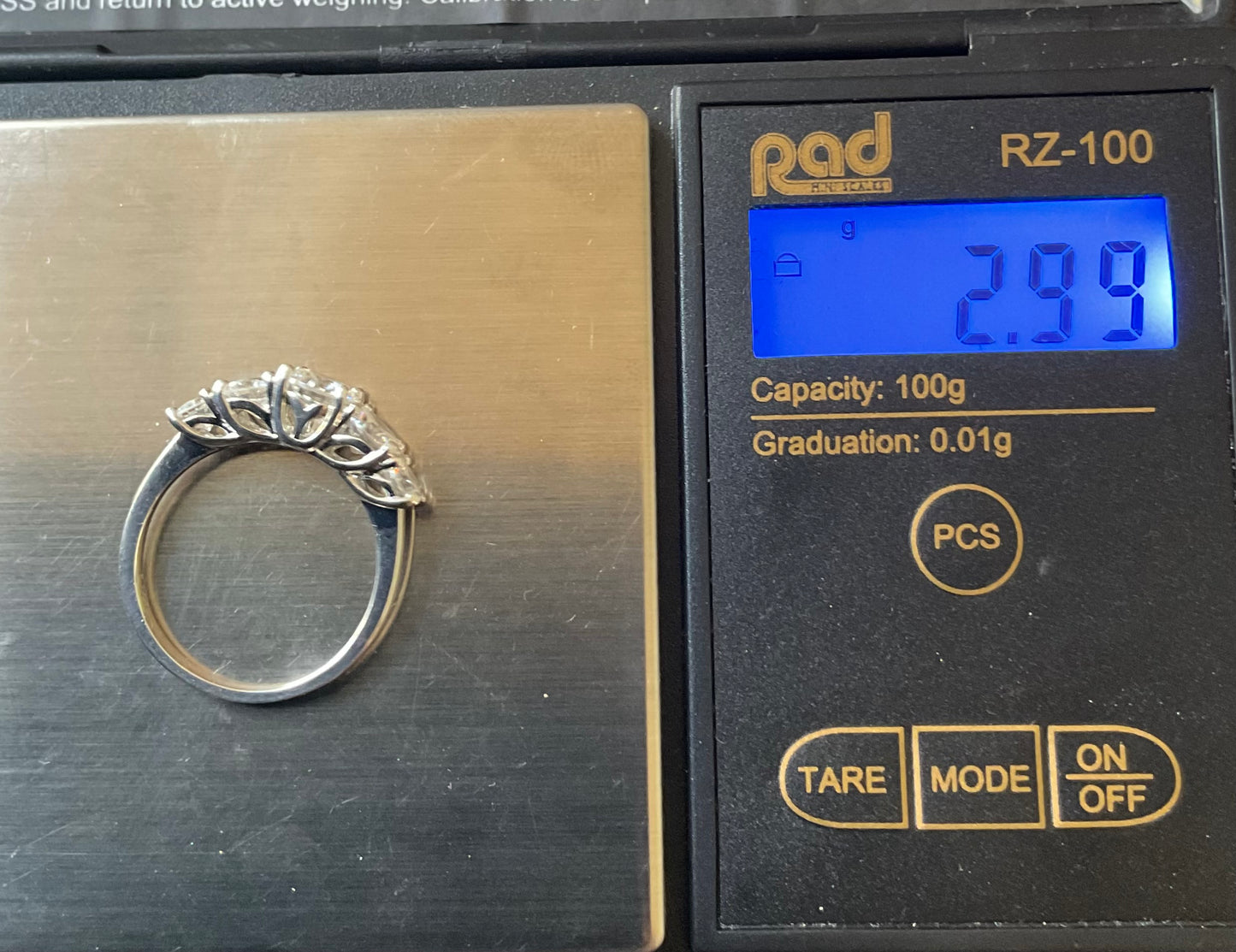 925 Michelle Mone CZ 5 stone ring size P