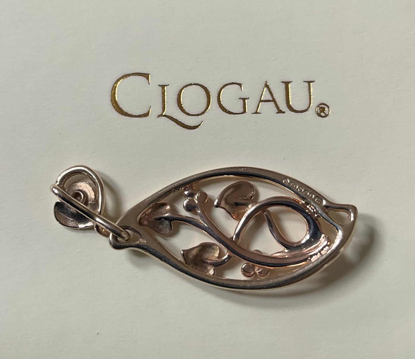 Clogau Vintage 9ct Tree of Life Elliptical Pendant in yellow and rose gold (no chain)