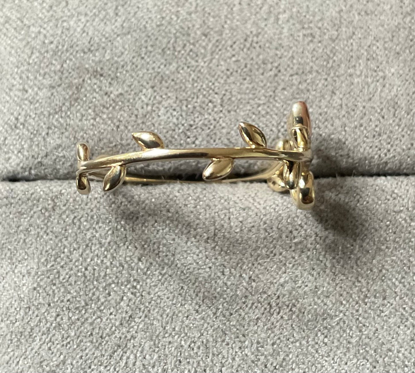 Clogau 9ct Tree of Life Vine ring with Diamonds yellow and rose gold size T