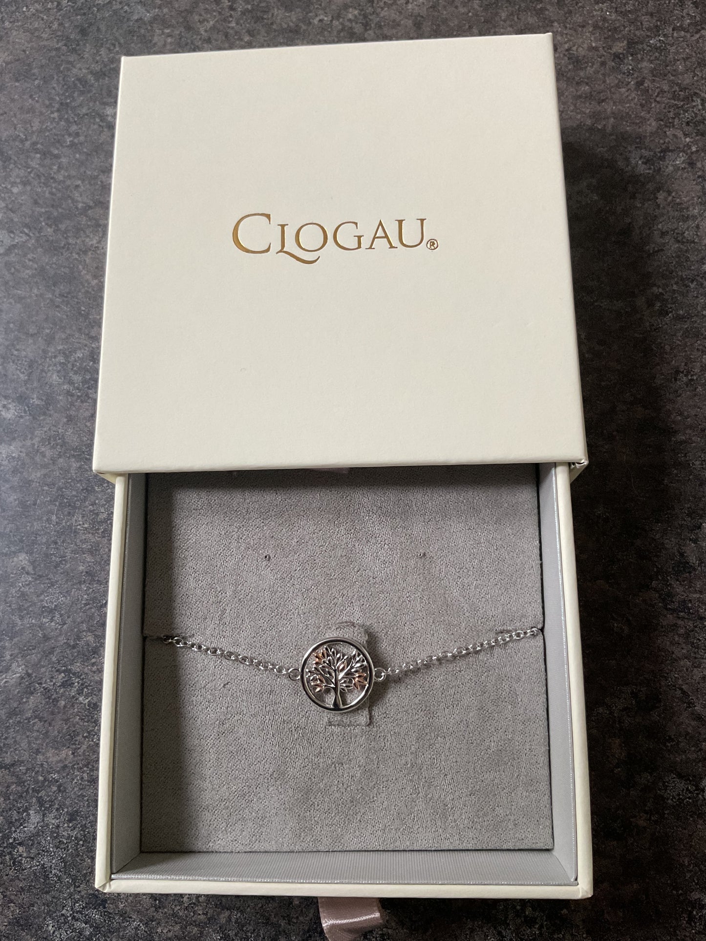 Clogau Tree of Life affinity chain bracelet in silver and rose gold 16 or 18cm