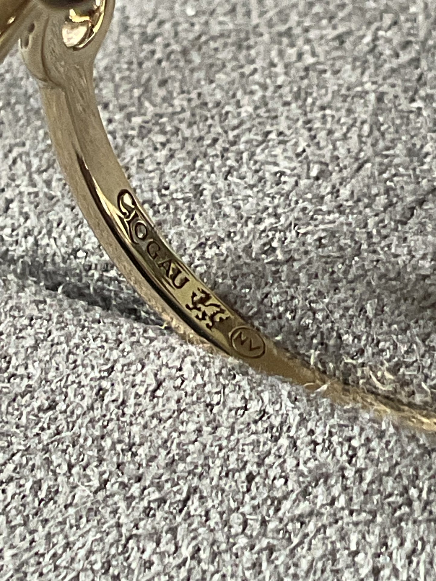 Clogau 9ct Diamond Tree of Life Bow ring in yellow and rose gold size T