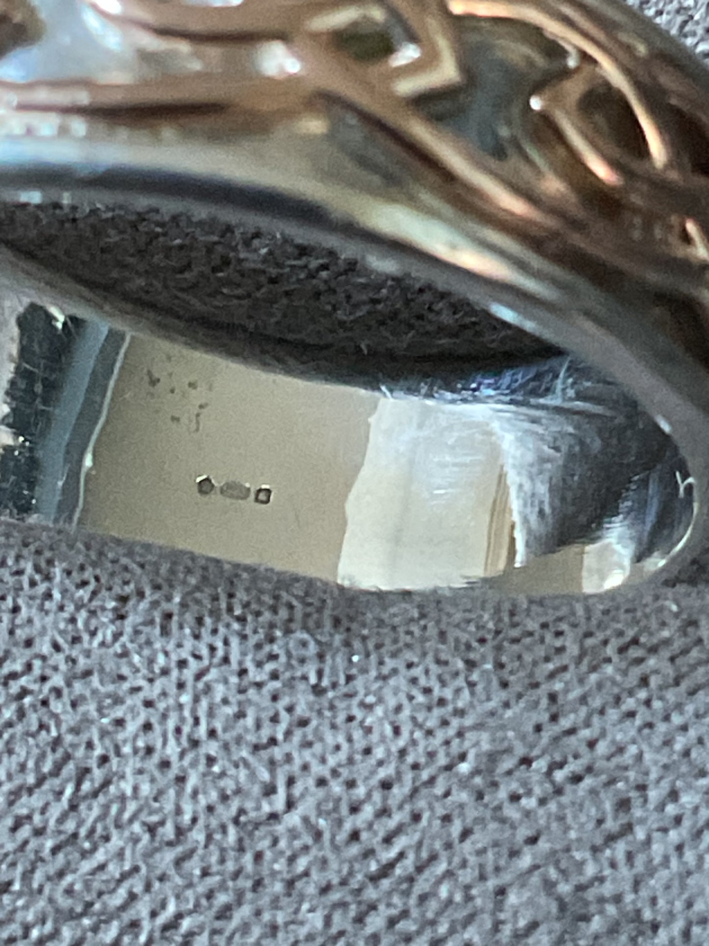 Royal Clogau Sterling Silver Annwyl 7mm Wide Channel Ring size V1/2 silver and rose gold RRP £350