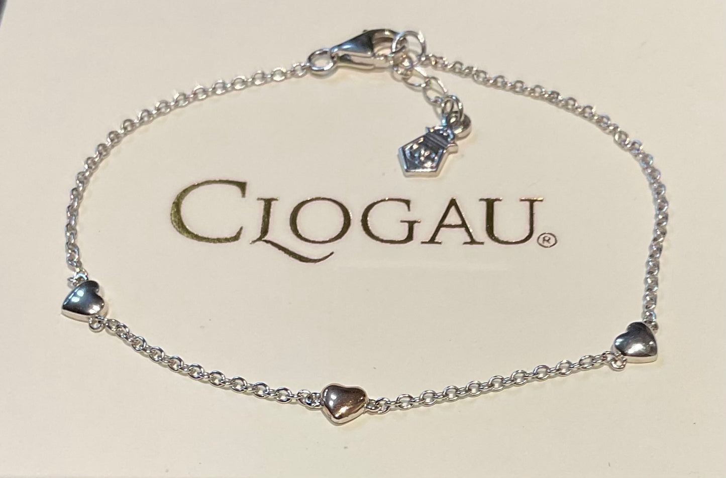 Clogau Affinity Heart bracelet in silver and rose gold 18-19.5cm
