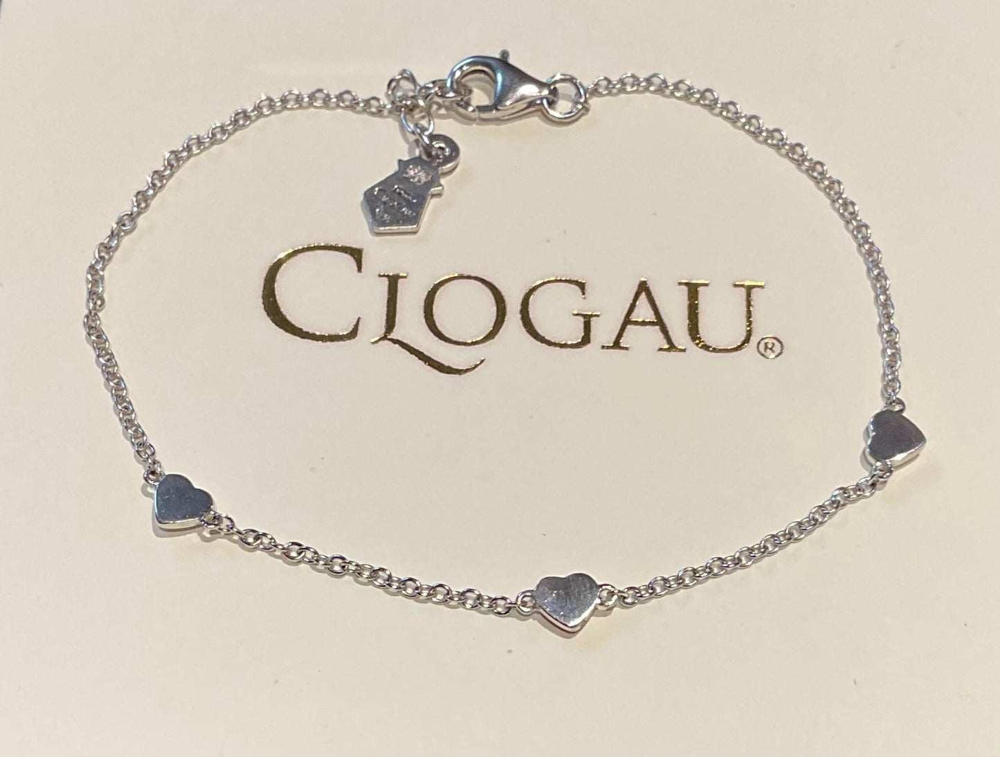 Clogau Affinity Heart bracelet in silver and rose gold 18-19.5cm