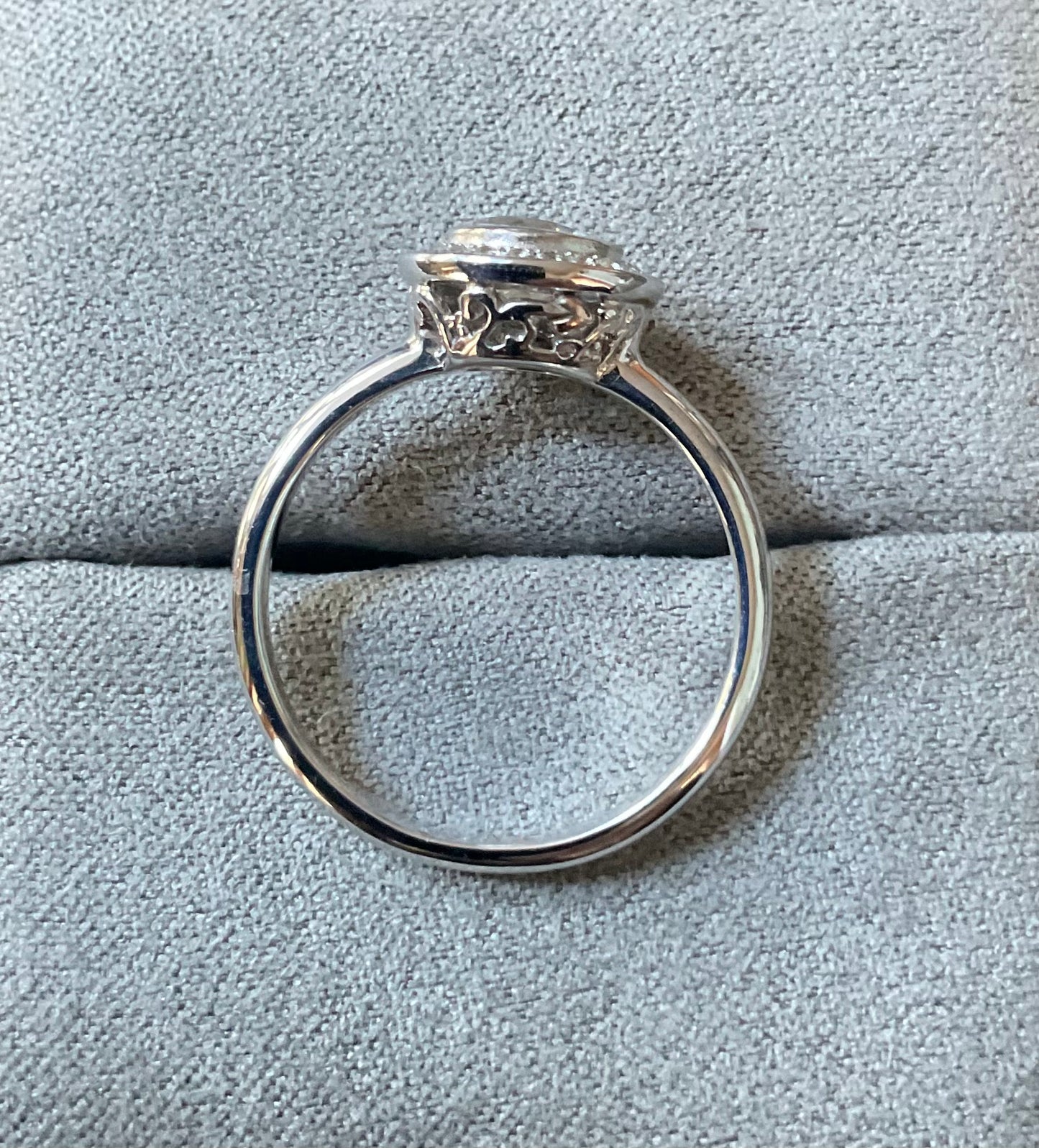 Clogau Ar Dan White Topaz Cocktail ring size Q in silver and rose gold