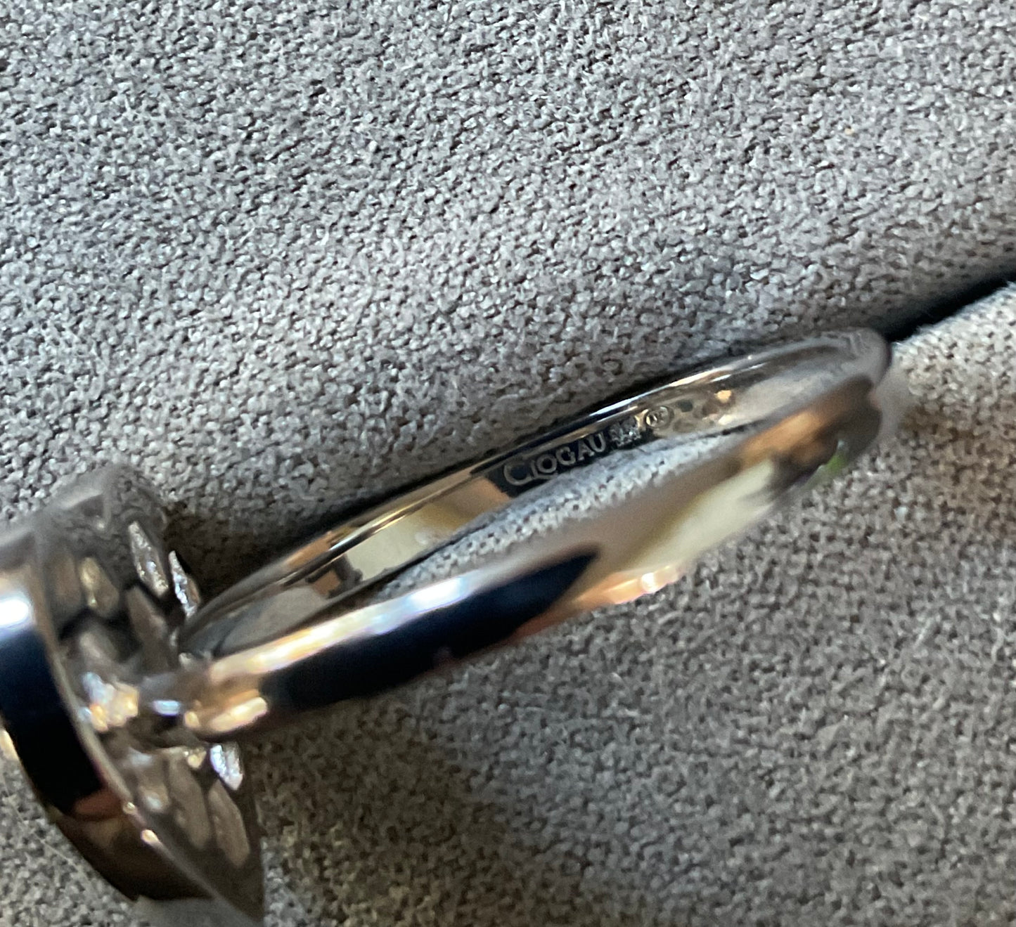Clogau Honey Bee Honeycomb Heart ring in silver and rose gold sizes O and R