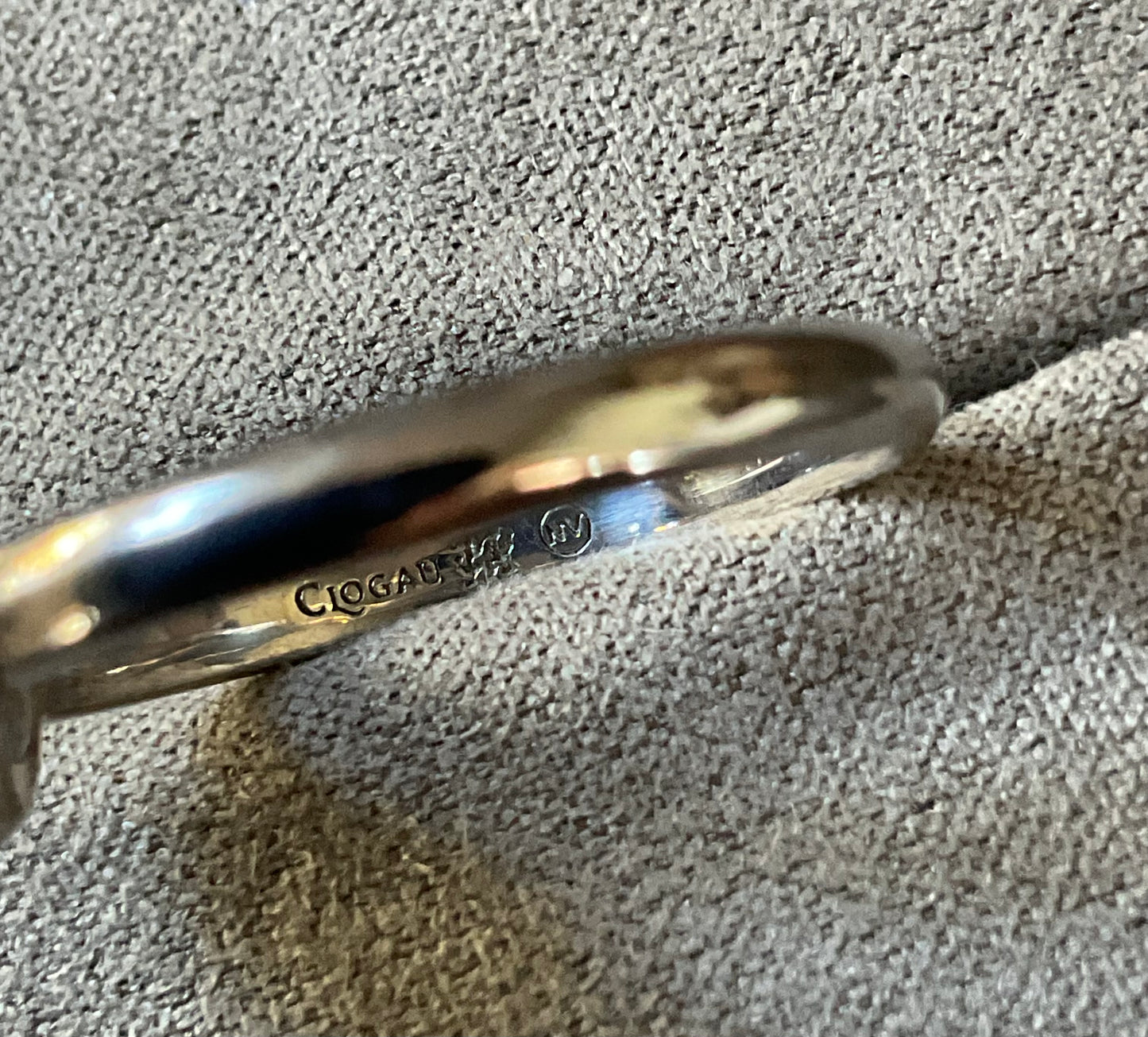 Clogau Ar Dan White Topaz Cocktail ring size T in silver and rose gold