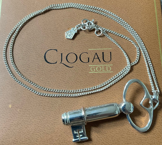 Clogau Key Notes silver and rose gold pendant necklace 18” with secret note compartment