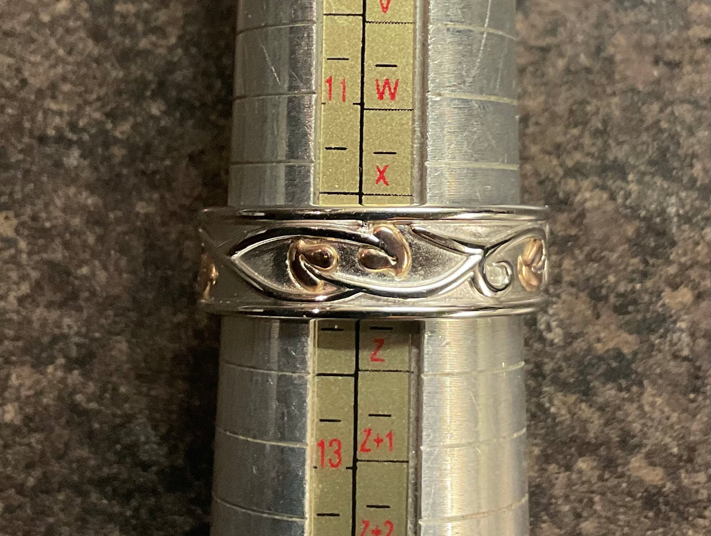 Unisex Clogau Tree of Life wide band ring 925 in silver and rose gold size K, M, P, Y available RRP £219