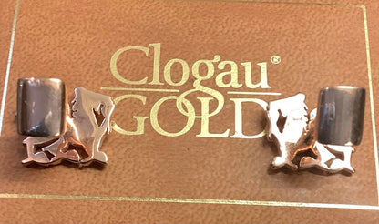Clogau 9ct Diamond rose gold Welsh Dragon cufflinks vintage 10.6g