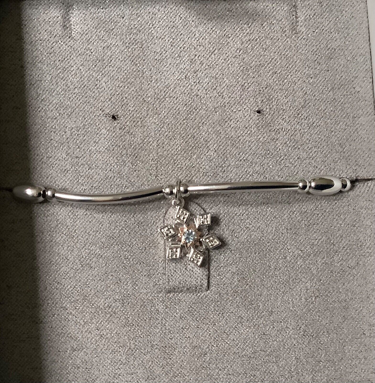 New Clogau Snowflake affinity bead bracelet white topaz silver and rose gold