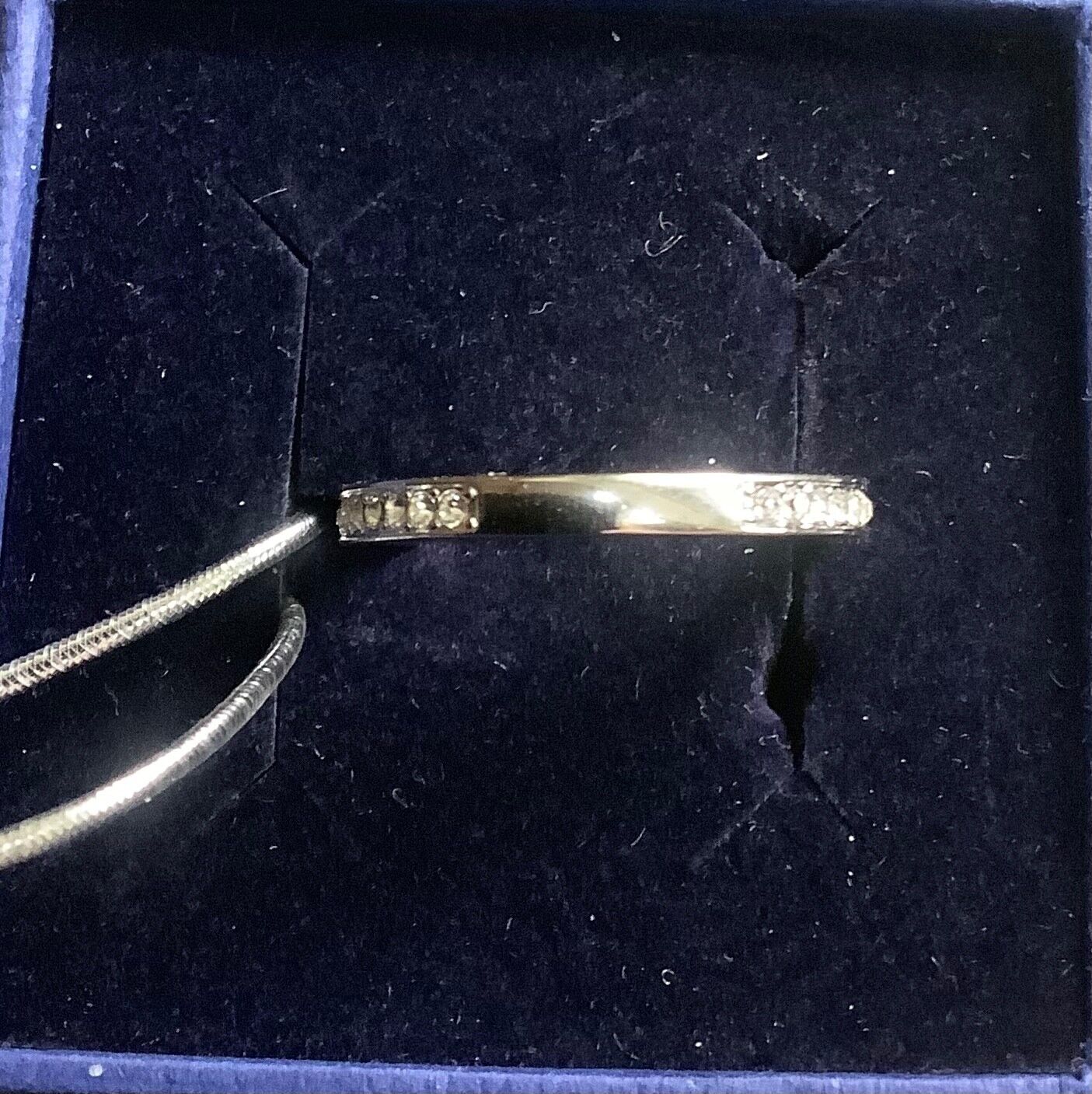 Swarovski clear crystal silver tone ‘Trust’ ring size R never worn