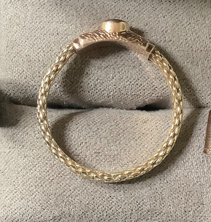 Clogau 9ct Sapphire birthstone weave ring size V1/2 yellow and rose gold RARE