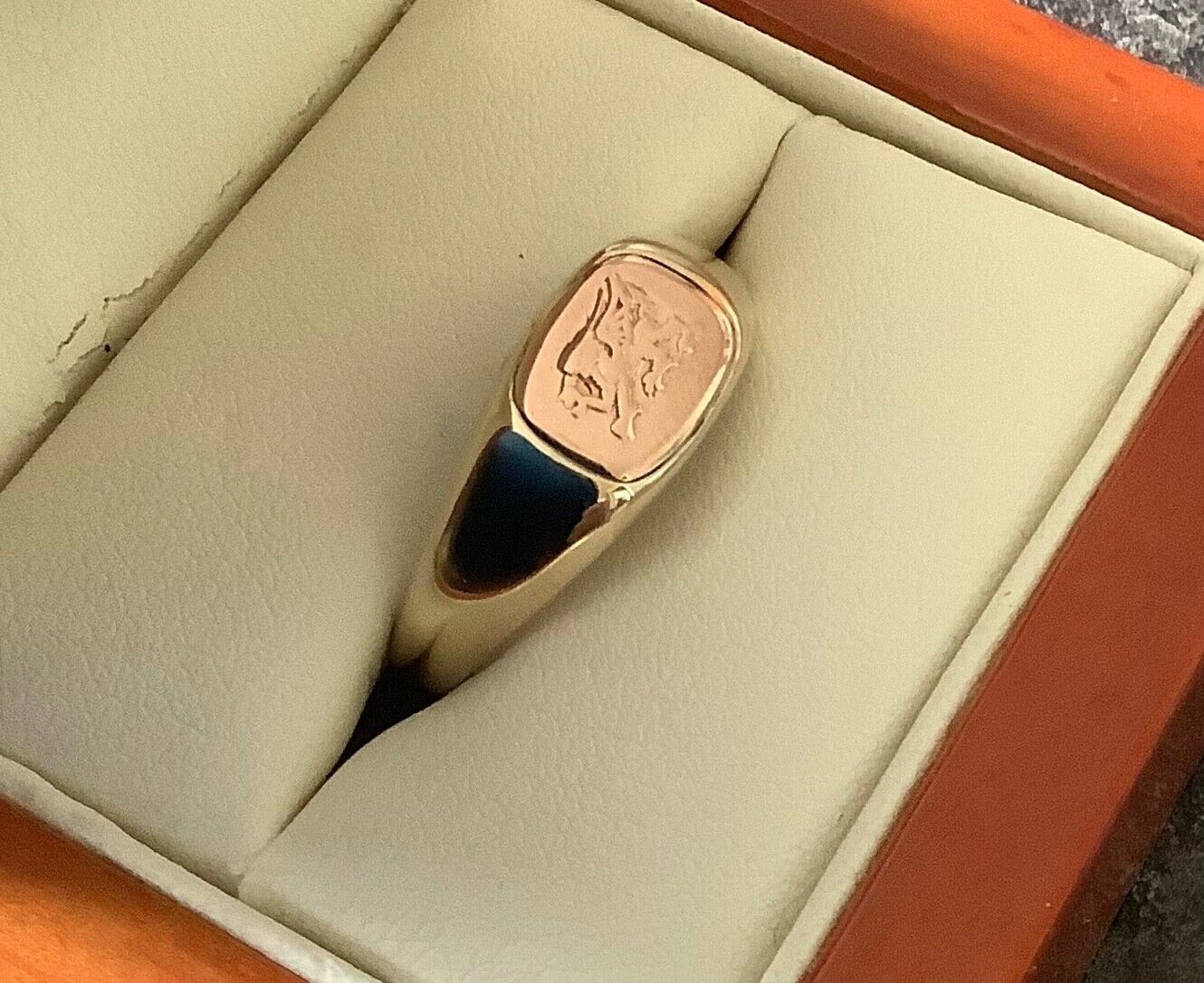 Clogau 9ct Dragon Signet ring S yellow & rose gold 5.65g Unisex gents RRP £620