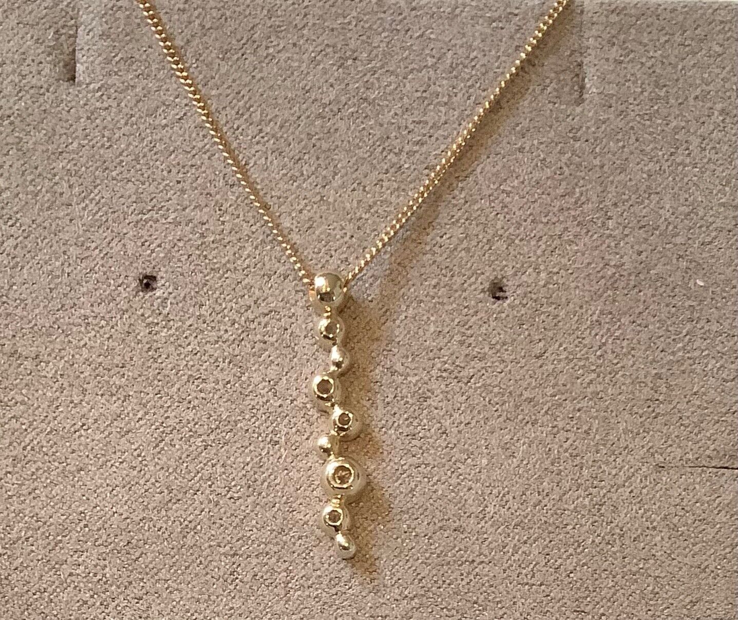 Clogau 9ct Celebration white topaz necklace 18-22" yellow & white gold RRP £470