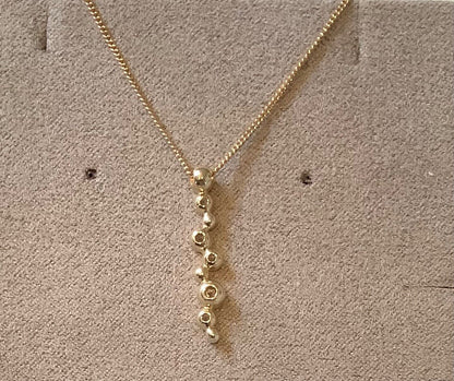 Clogau 9ct Celebration white topaz necklace 18-22" yellow & white gold RRP £470
