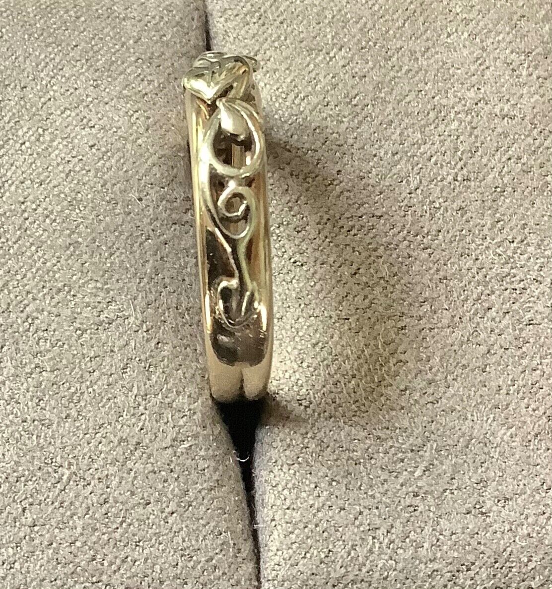 Clogau 9ct Tree of Life Moon white gold and yellow gold ring size O